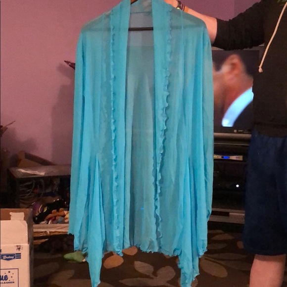 New With Tags Light Blue Long Cover Up - Picture 1 of 4